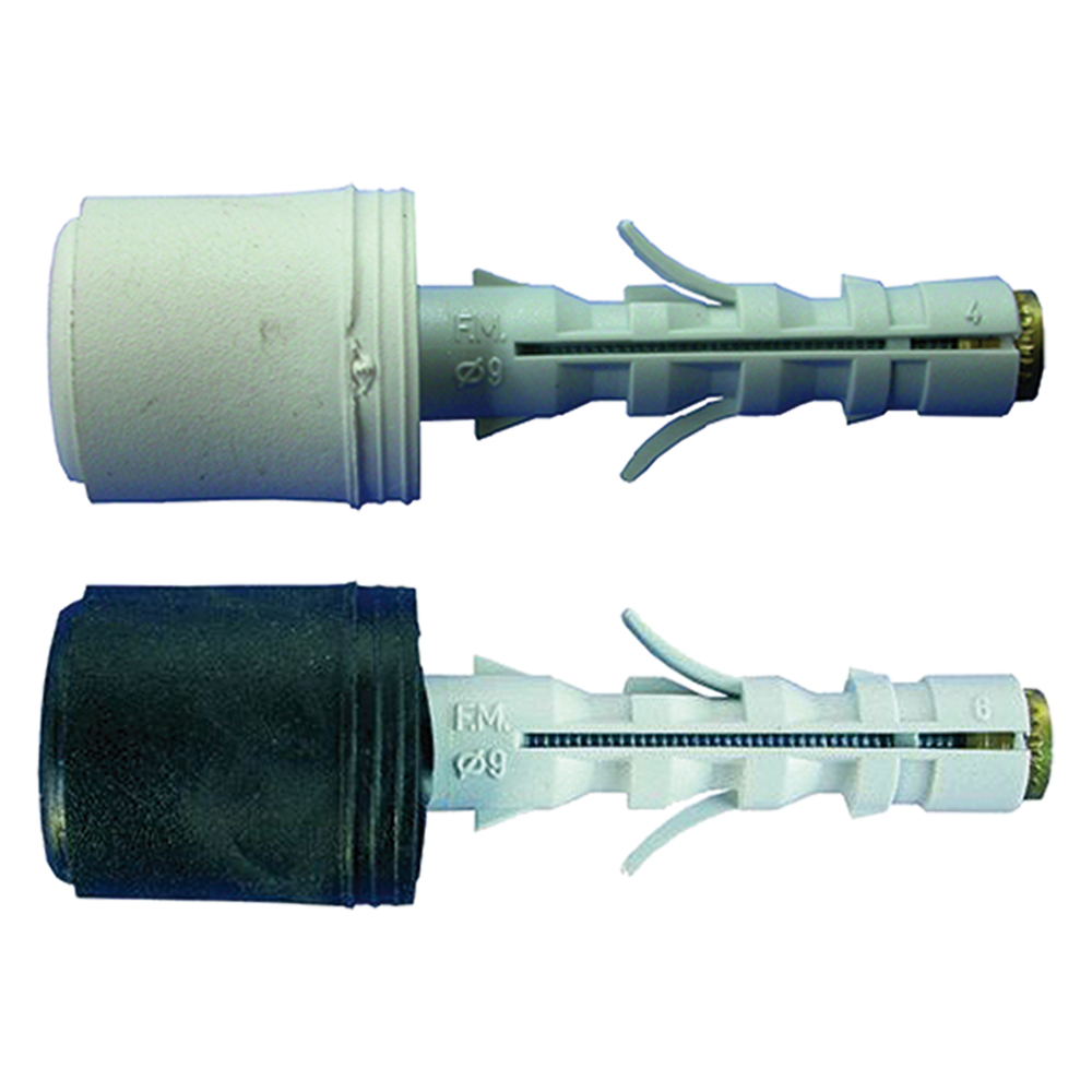 1PZ Tassello Nylon Paracolpo 'HTS10' mm. 9/40 - pz. 2 bianco — rif. FERX.40160NLM