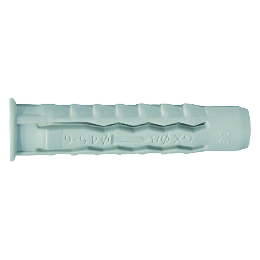 1PZ TASSELLO NYLON 'GX' mm. 8  - pz. 20 — Tasselli e ancoraggi — rif. FERX.40005NLM
