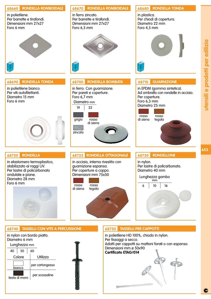25PZ Rondellone Nylon con Espanso per Lastra di Policarbonato Diametro 40MM (circa) Lunghezza Gambo 16 MM — Bulloni, dadi e rondelle — rif. FERX.56210.STOCK — foto 2 25PZ Rondellone Nylon con Espanso per Lastra di Policarbonato Diametro 40MM (circa) Lunghezza Gambo 16 MM — Bulloni, dadi e rondelle — rif. FERX.56210.STOCK — foto 2