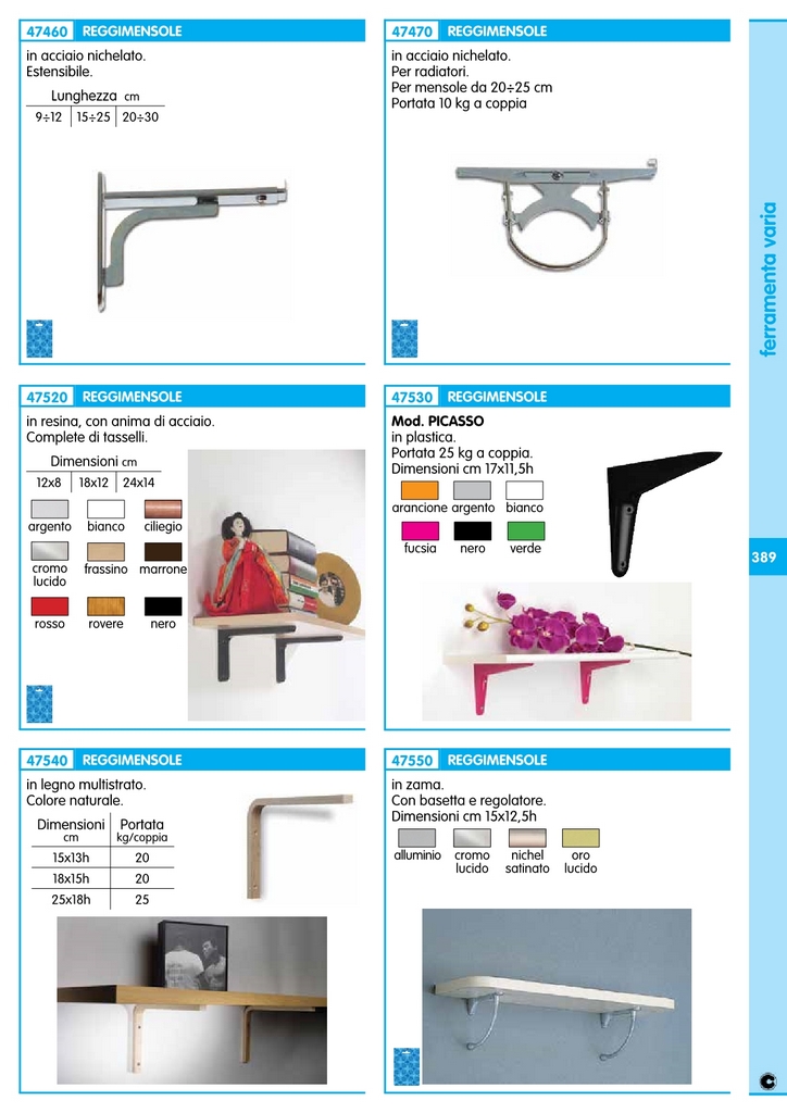 Reggimensola Colore Argento Metallizzato 180 MM — Ferramenta per legno e mobili — rif. FERX.93939.STOCK.S — foto 2