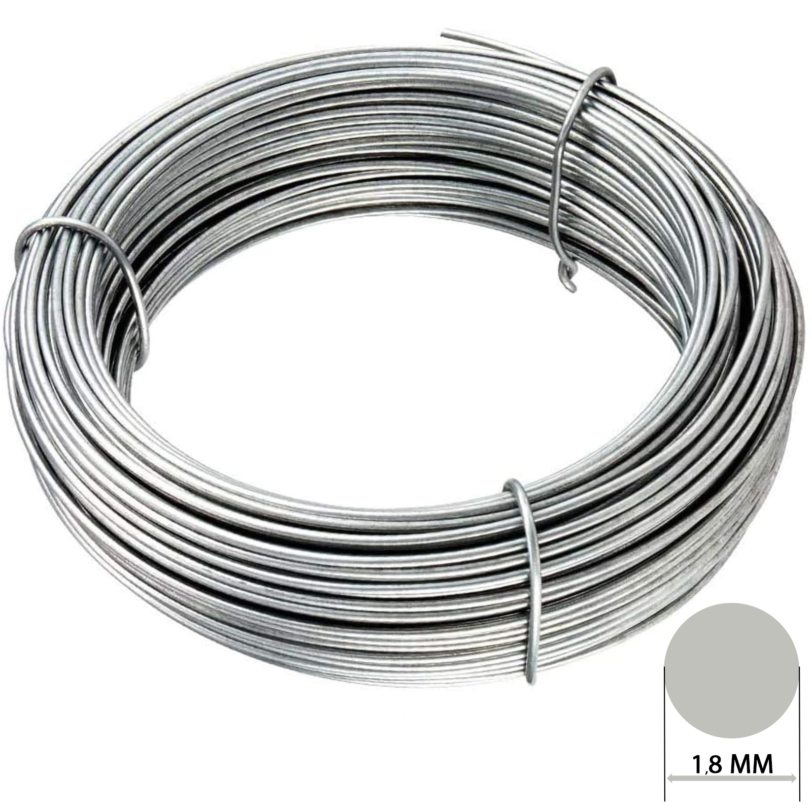 Filo Tensione Zincato Diametro Matassa 1,5mm (100MT) — rif. FERX.MI.156.STOCK.S