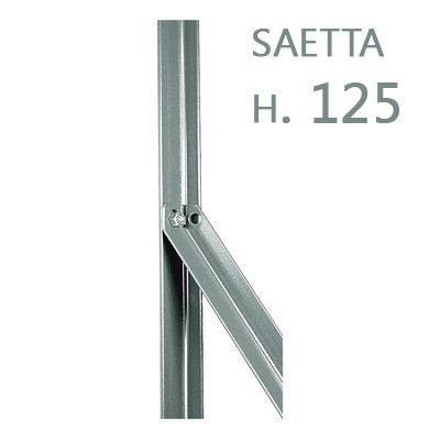 Saetta di sostegno a L H 125 CM 25x25x3 mm ZINCATA per paletti in ferro a T da H 150 | recinzioni da GIARDINO — rif. FERX.MI.85.STOCK.S
