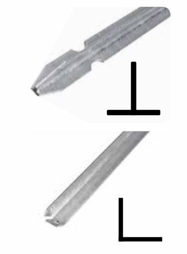 Saetta di sostegno a L H 125 CM 25x25x3 mm ZINCATA per paletti in ferro a T da H 150 | recinzioni da GIARDINO — rif. FERX.MI.85.STOCK.S — foto 5