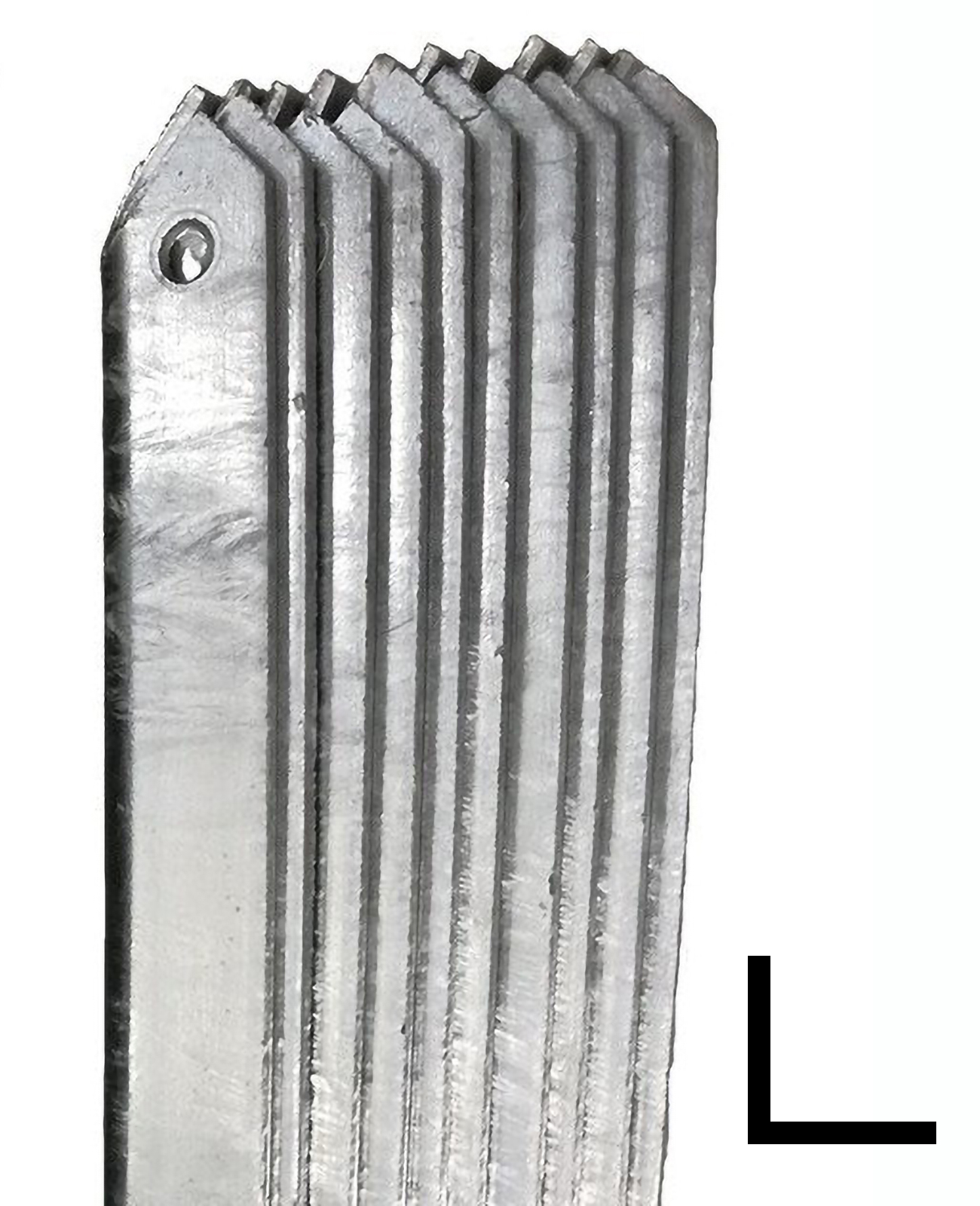 Saetta di sostegno a L H 125 CM 25x25x3 mm ZINCATA per paletti in ferro a T da H 150 | recinzioni da GIARDINO — rif. FERX.MI.85.STOCK.S — foto 6