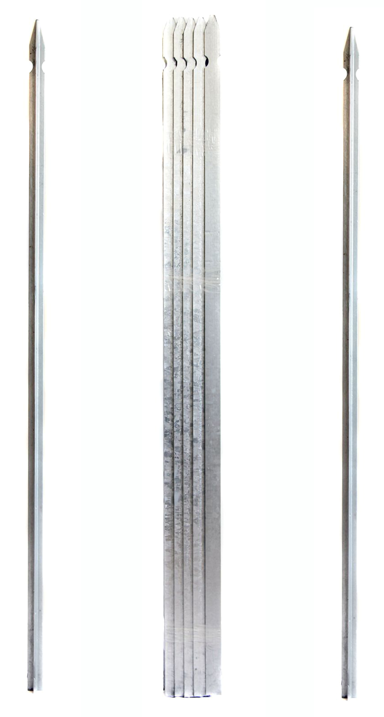 Paletto a T altezza 100 CM sezione mm 30x30x3 ZINCATO Palo Colore ZINCO da GIARDINO recinzione in ferro — Pali e paletti — rif. FERX.MI.61.STOCK.S — foto 2