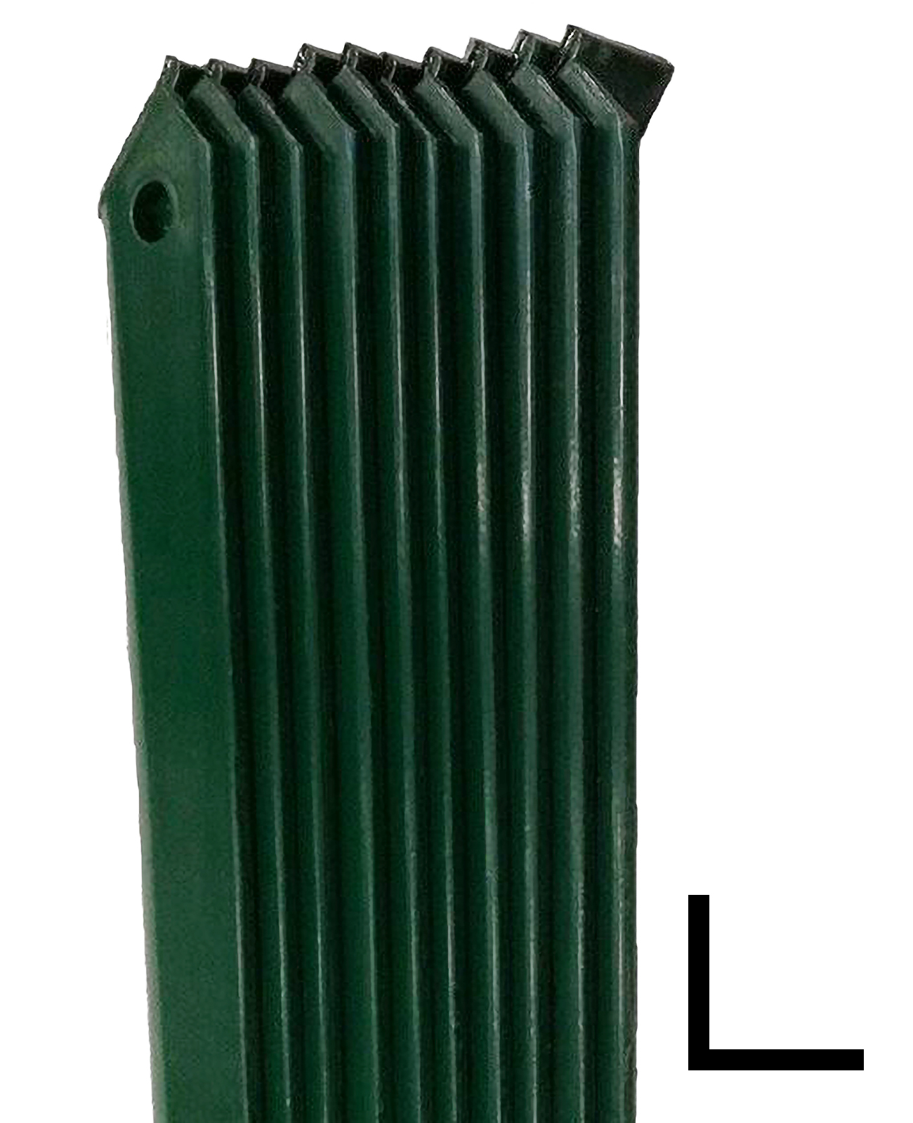 Saetta di sostegno a L H 125 CM 25x25x3 mm PLASTIFICATA per paletti in ferro a T da H 150 | recinzioni da GIARDINO — rif. FERX.MI.79.STOCK.S — foto 6