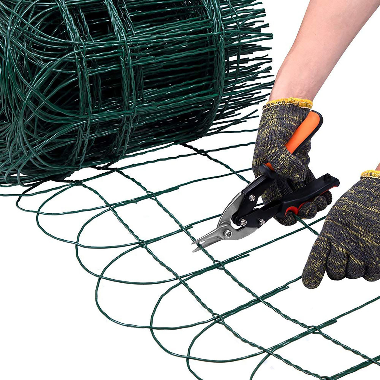 Rete per Recinzione Ornamentale Plastificata | Altezza H 65 CM | Maglia Intrecciata 90X150 MM | Filo Ø 2,8 MM | Lughezza Rotolo da 25 MT Verde — rif. FERX.MI.158.STOCK.S — foto 3