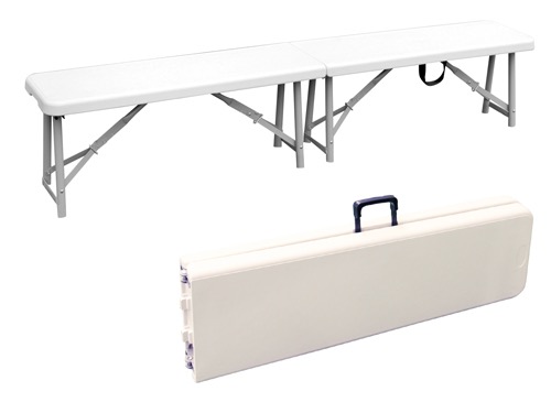PANCA CAMPING pieghevole 183x28x H altezza 42cm in acciaio — rif. FRA531902