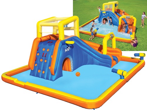 Parco Acquatico gonfiabile Super Waterway BestWay 53377 in PVC 551x502x265 cm — rif. FRA536469 Parco Acquatico gonfiabile Super Waterway BestWay 53377 in PVC 551x502x265 cm — rif. FRA536469