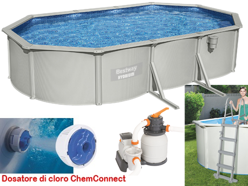 PISCINA OVALI HYDRIUM BESTWAY 56369 610X360XH120 CM. CAPACITÀ 19.929 LT. PISCINA OVALI HYDRIUM BESTWAY 56369 610X360XH120 CM. CAPACITÀ 19.929 LT.