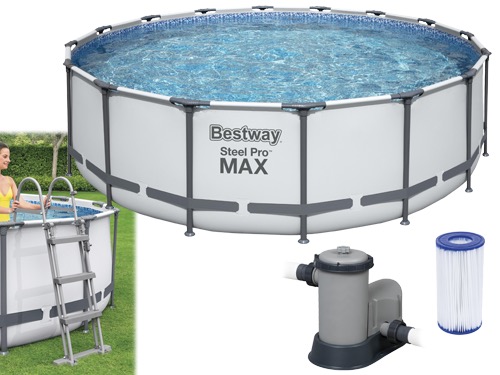 Piscina Tonde Steel Pro Max Bestway 5612Z DIAMETRO488XH122CM Capacità 19.480 LT — rif. FRA536248 Piscina Tonde Steel Pro Max Bestway 5612Z DIAMETRO488XH122CM Capacità 19.480 LT — rif. FRA536248