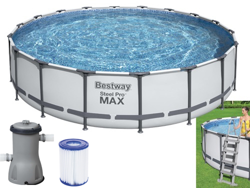 Piscina Tonde Steel Pro Max Bestway 56438 DIAMETRO457XH122 CM Capacità 16.015LT — rif. FRA536037