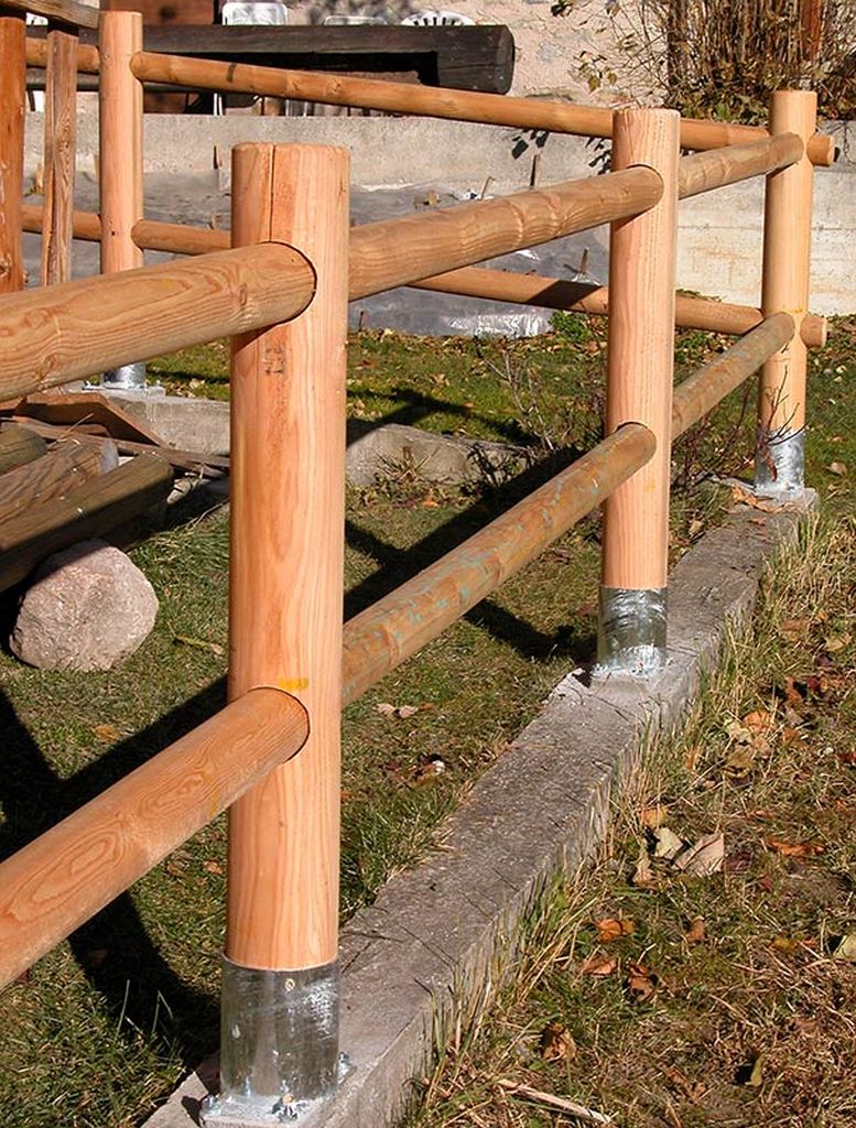 Pali in legno Ø CM 6 altezza CM 200 H tondi SENZA PUNTA trattati impregnati per recinzione per staccionata/steccato Palo Tondo — Pali e paletti — rif. FERX.RETI.4.6.STOCK.S — foto 3