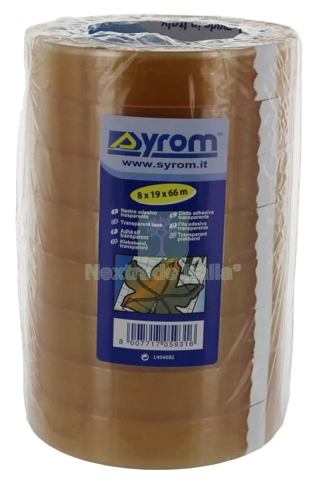 8PZ NASTRO TRASPARENTE PPL 19X66 — Misurazione e taglio manuale — rif. FERX.13319