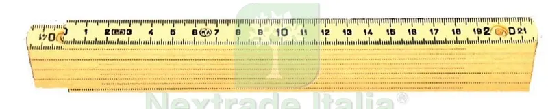 12PZ DOPPIO METRO IN PLASTICA GIALLO — Misurazione e taglio manuale — rif. FERX.1465