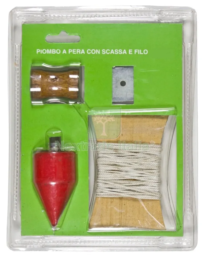 PIOMBO A PERA CON SCASSA E FILO GR. 500 — Utensili da muratore — rif. FERX.16433