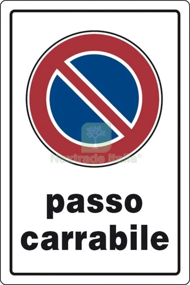 10PZ TARGA SEGNALETICA PASSO CARRABILE — Cartelli e segnaletica — rif. FERX.2124 10PZ TARGA SEGNALETICA PASSO CARRABILE — Cartelli e segnaletica — rif. FERX.2124