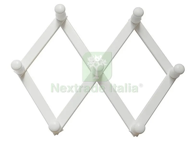 2PZ APPENDIABITI ESTENSIBILE A 7 GANCI BIANCO — Casalinghi e organizzazione — rif. FERX.23026 2PZ APPENDIABITI ESTENSIBILE A 7 GANCI BIANCO — Casalinghi e organizzazione — rif. FERX.23026