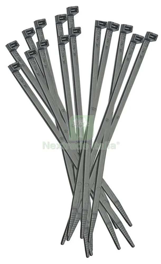 ELEMATIC FASCETTE CABLAGGIO NERO MM.4,8X200(PZ100) — Cavi e fili — rif. FERX.23973