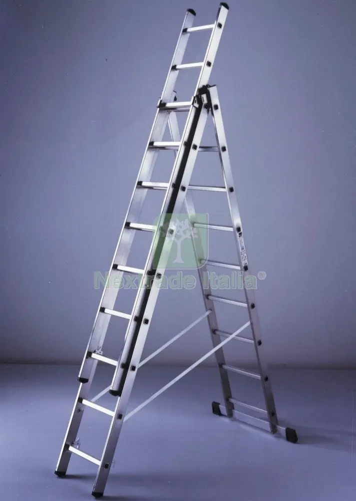 SCALA ALLUMINIO STILO 9+9+9 GRADINI 258-594 CM — Casalinghi e organizzazione — rif. FERX.2777