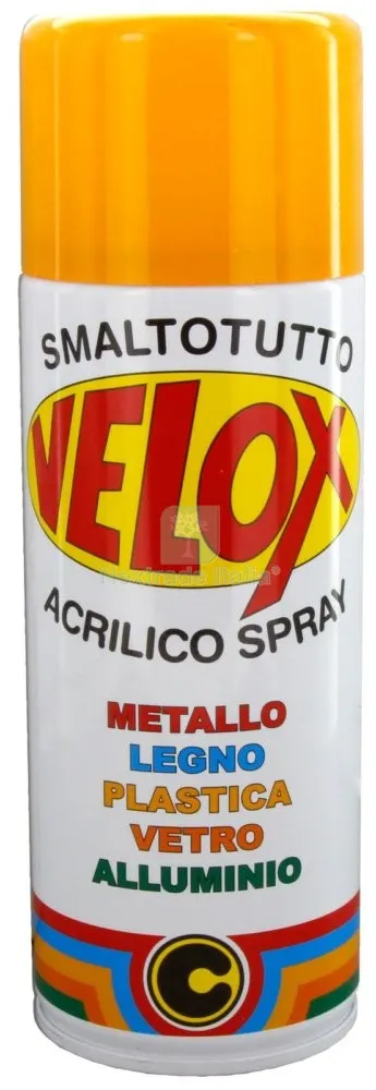 6PZ VELOX SPRAY ACRILICO GIALLO MELONE RAL 1028 — Bombolette e vernici spray — rif. FERX.2943 6PZ VELOX SPRAY ACRILICO GIALLO MELONE RAL 1028 — Bombolette e vernici spray — rif. FERX.2943