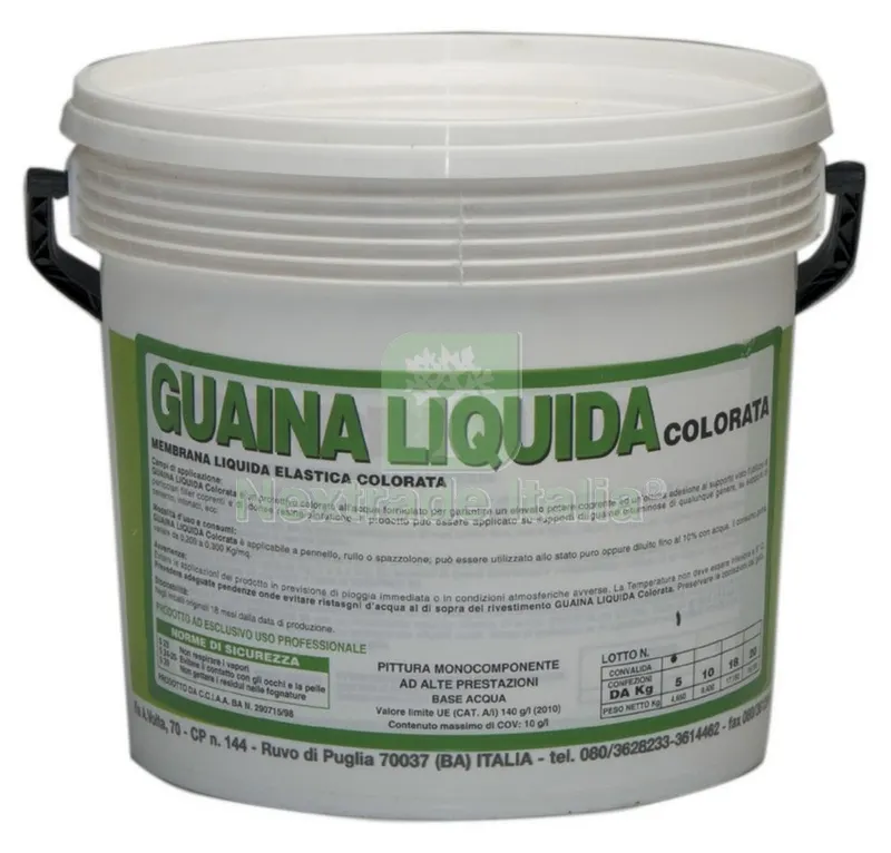 GUAINA LIQUIDA RESINOSA GRIGIA KG.20 — Impermeabilizzanti e idrofughi — rif. FERX.37195 GUAINA LIQUIDA RESINOSA GRIGIA KG.20 — Impermeabilizzanti e idrofughi — rif. FERX.37195