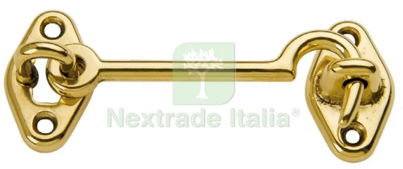 25PZ GANCI FERMAFINESTRE OTTONE MM. 80 — Ferramenta porte e finestre — rif. FERX.4312