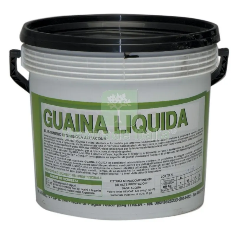 GUAINA LIQUIDA BITUMINOSA VODIPREN NERA KG. 5 — Impermeabilizzanti e idrofughi — rif. FERX.47283 GUAINA LIQUIDA BITUMINOSA VODIPREN NERA KG. 5 — Impermeabilizzanti e idrofughi — rif. FERX.47283