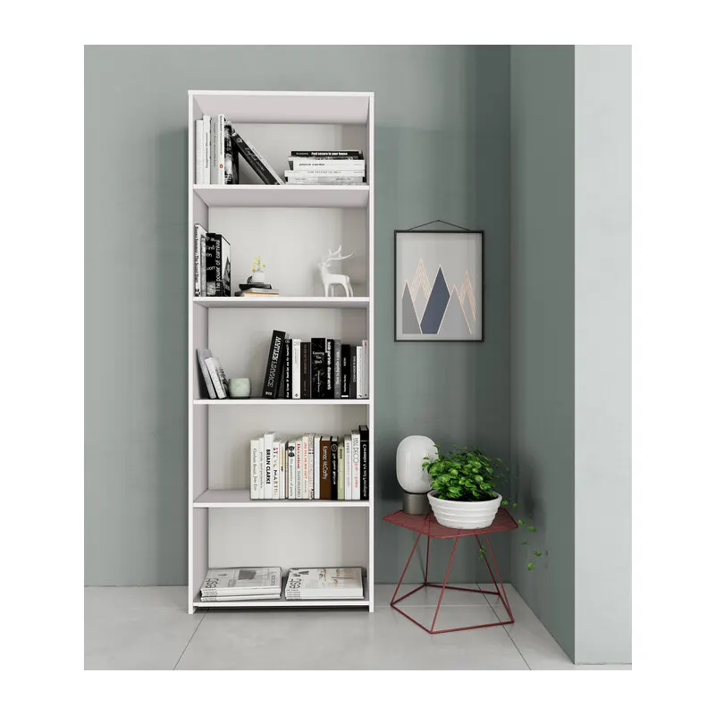 Kit Libreria 4 Ripiani Bianco CM.L65XH183XD25 — Arredo — rif. FERX.501010