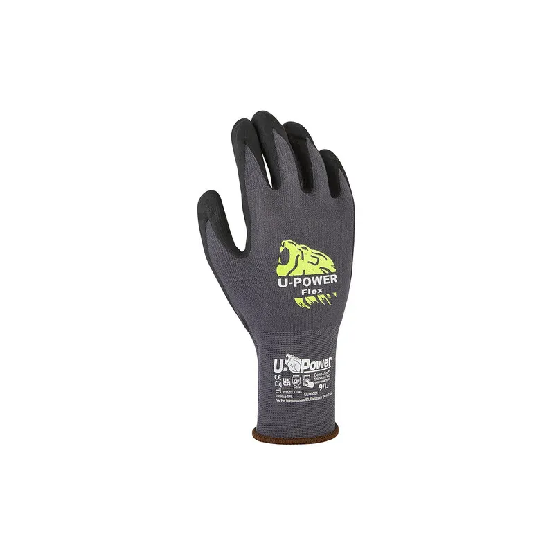 12PAIA U-Power Guanti Flex Grigio Taglia 9 — Guanti da lavoro — rif. FERX.501505 12PAIA U-Power Guanti Flex Grigio Taglia 9 — Guanti da lavoro — rif. FERX.501505