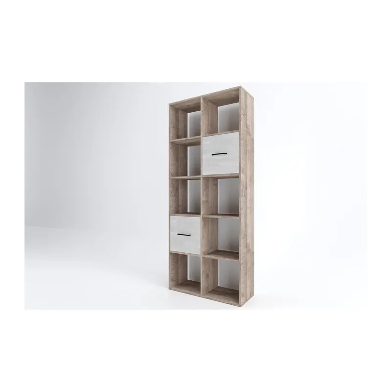 Kit Libreria Sochef 75X30XH180 CM Rovere Sabbiato/Grigio — Arredo — rif. FERX.502210