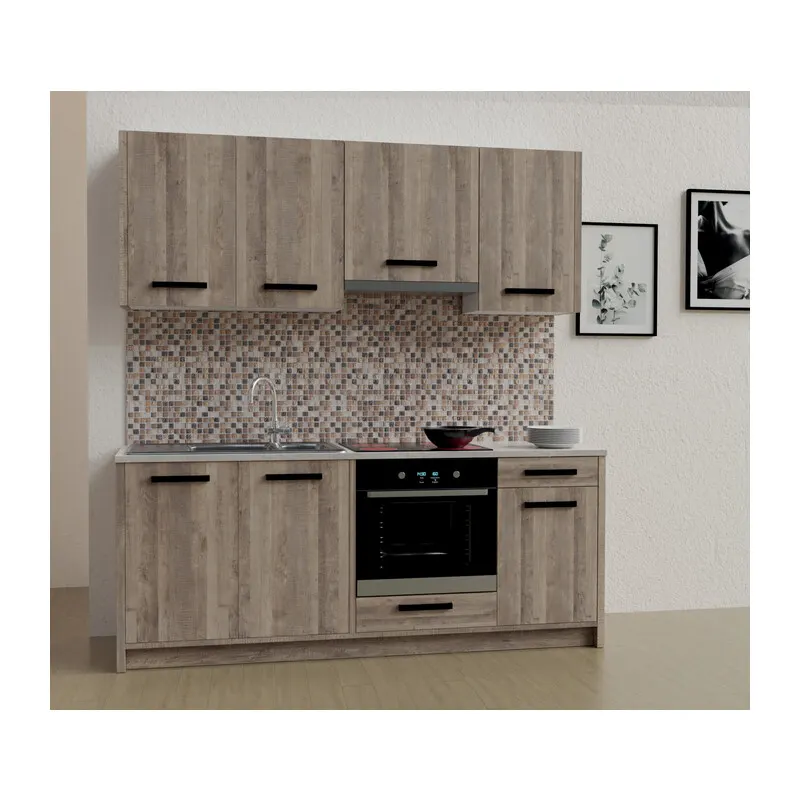 Cucina Sochef 195X217 CM Rovere Sabbiato/Grigio TOP NON Forato — Arredo — rif. FERX.502212 Cucina Sochef 195X217 CM Rovere Sabbiato/Grigio TOP NON Forato — Arredo — rif. FERX.502212