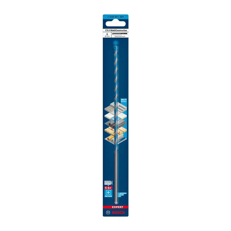 Bosch-A Punta Multiconstruction CYL-9 6X200/250 MM — Punte, frese e dischi — rif. FERX.503369 Bosch-A Punta Multiconstruction CYL-9 6X200/250 MM — Punte, frese e dischi — rif. FERX.503369