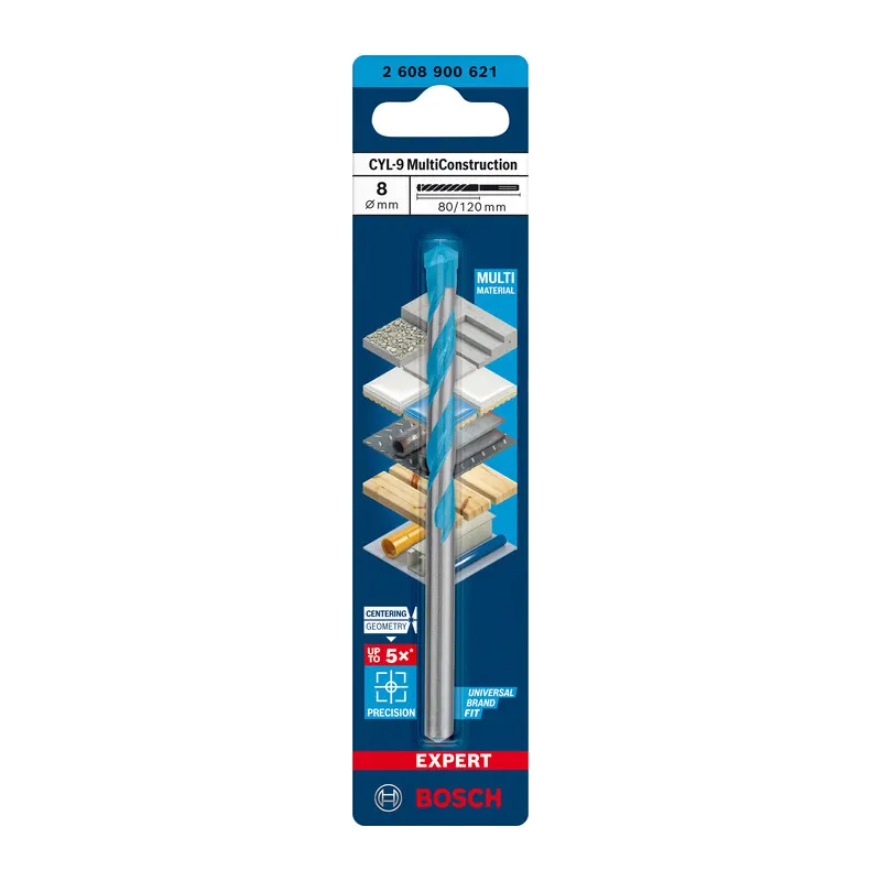 5PZ Bosch-A Punta Multiconstruction CYL-9 8X80/120 MM — Punte, frese e dischi — rif. FERX.503371 5PZ Bosch-A Punta Multiconstruction CYL-9 8X80/120 MM — Punte, frese e dischi — rif. FERX.503371