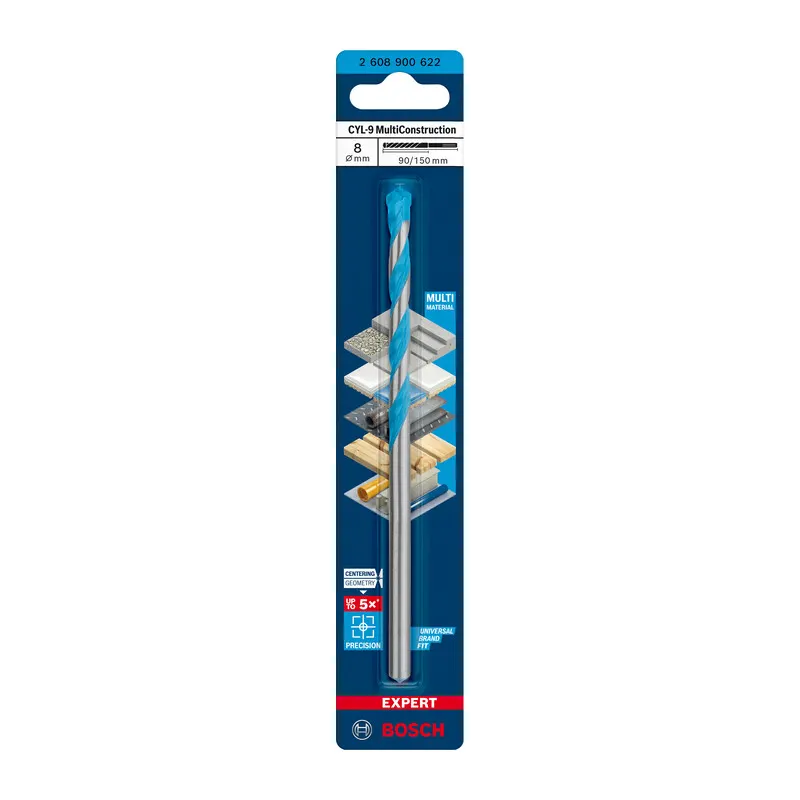 5PZ Bosch-A Punta Multiconstruction CYL-9 8X90/150 MM — Punte, frese e dischi — rif. FERX.503372 5PZ Bosch-A Punta Multiconstruction CYL-9 8X90/150 MM — Punte, frese e dischi — rif. FERX.503372