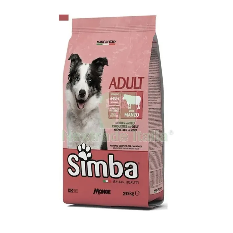 MONGE SIMBA CANE KG.20 CROCCHETTA MANZO — Cani — rif. FERX.503792 MONGE SIMBA CANE KG.20 CROCCHETTA MANZO — Cani — rif. FERX.503792