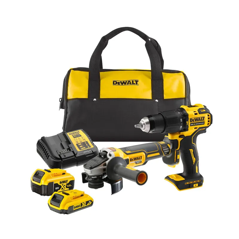 Dewalt Kit Trapano 18V 2Ah+SMERIGLIATR. 18V 4Ah DCK2081MDR — Trapani e avvitatori — rif. FERX.503841