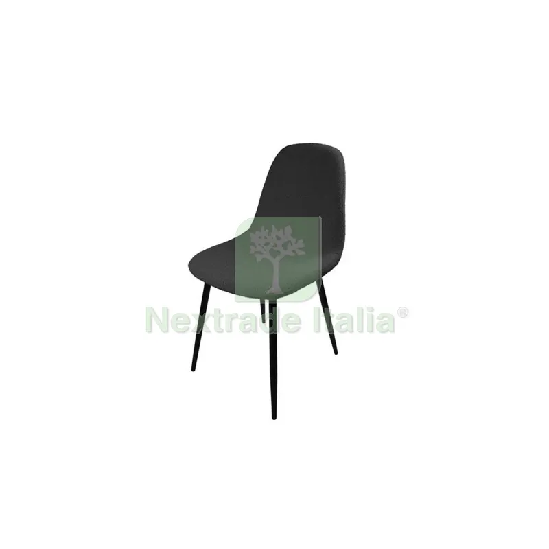 4PZ SEDIA VILLA GRIGIO SCURO TESSUTO BOUCLE — Arredo — rif. FERX.504013 4PZ SEDIA VILLA GRIGIO SCURO TESSUTO BOUCLE — Arredo — rif. FERX.504013