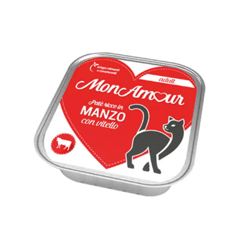 34PZ Cibo Gatto Monamour 100 G Manzo e Vitello — Gatti — rif. FERX.504629 34PZ Cibo Gatto Monamour 100 G Manzo e Vitello — Gatti — rif. FERX.504629