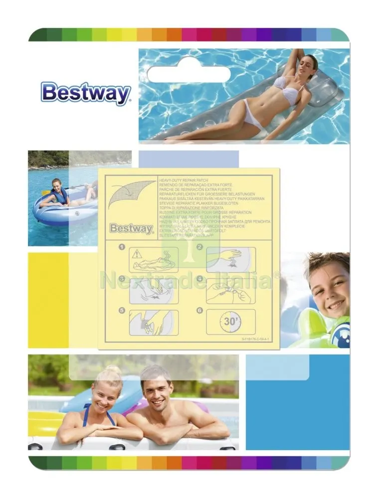 KIT 10 TOPPE RIPARAZIONE PISCINA HEAVY-DUTY — Tempo libero outdoor — rif. FERX.50472