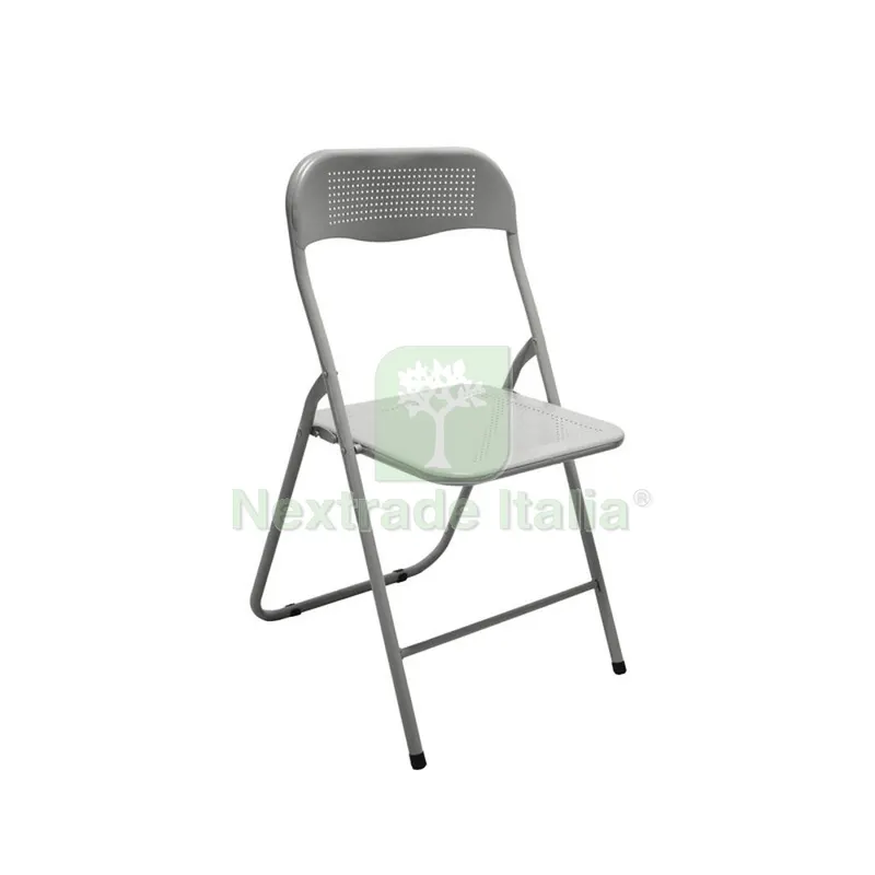 6PZ SEDIA PIEGHEVOLE METALLO POLO BIANCO — Arredo — rif. FERX.504941 6PZ SEDIA PIEGHEVOLE METALLO POLO BIANCO — Arredo — rif. FERX.504941