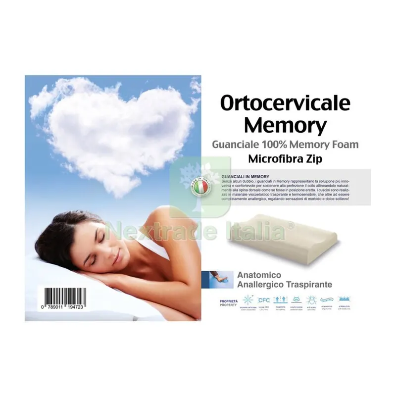 GUANCIALE MEMORY FOAM ORTOCERVICALE ONDA H.11/13 — Casalinghi e organizzazione — rif. FERX.506072