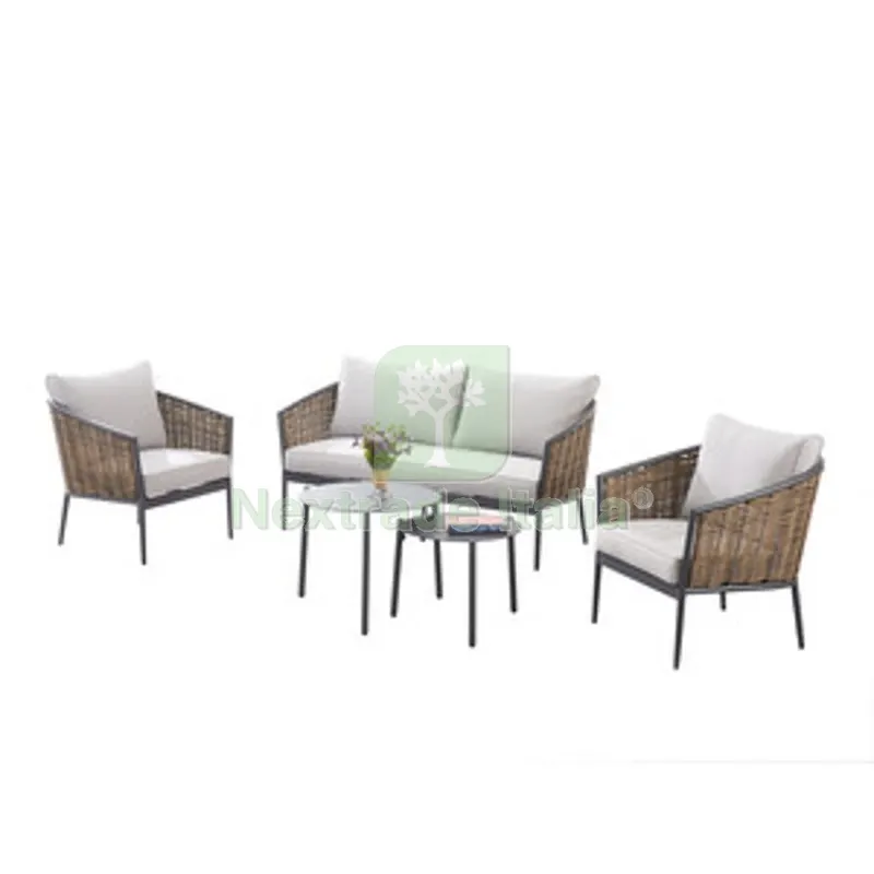 C SET DIVANO EFFETTO VIMINI BEVERLY HILLS — Arredo — rif. FERX.507244