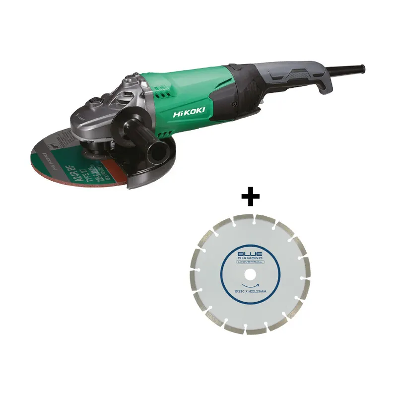 Hikoki Smerigliatrice ANG G23SW2 230MM + Disco — Smerigliatrici e seghe — rif. FERX.508223 Hikoki Smerigliatrice ANG G23SW2 230MM + Disco — Smerigliatrici e seghe — rif. FERX.508223