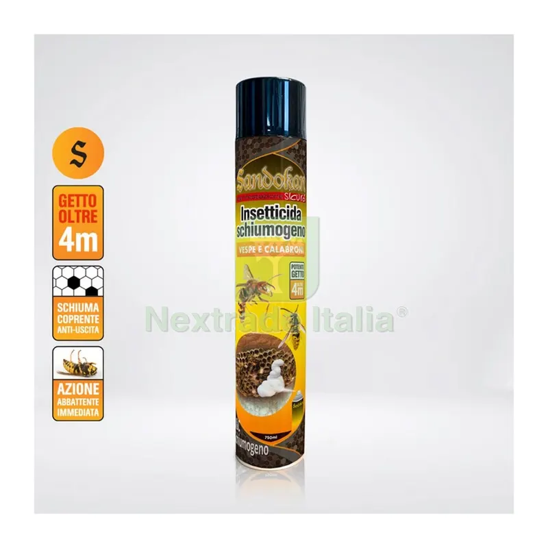 DISABITUANTE PER ANIMALI VESPE E CALABRONI SCHIUMOGENO 750ML — Protezione piante e sementi — rif. FERX.508236 DISABITUANTE PER ANIMALI VESPE E CALABRONI SCHIUMOGENO 750ML — Protezione piante e sementi — rif. FERX.508236