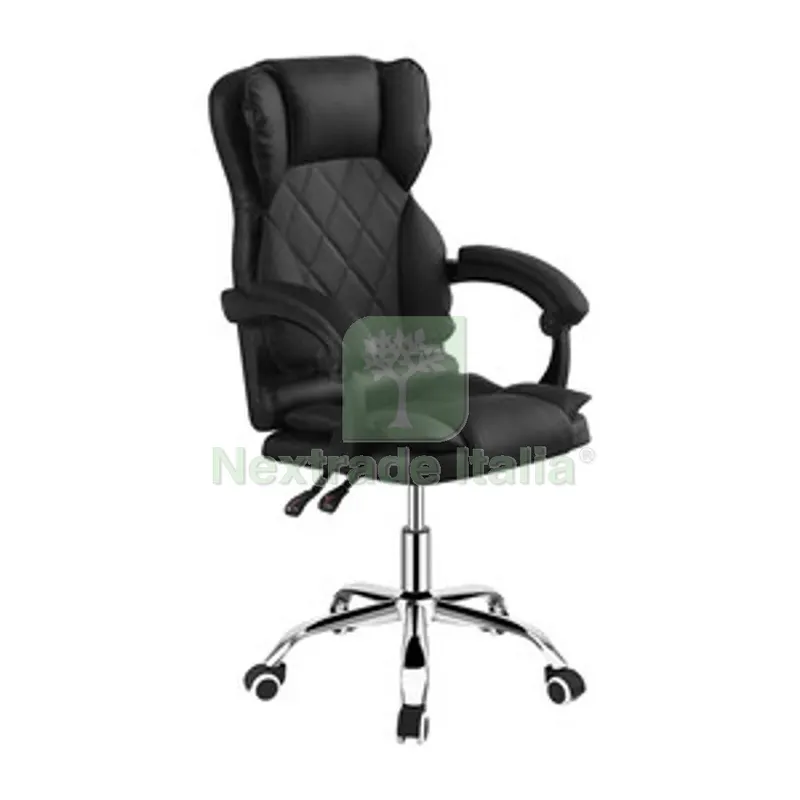 POLTRONA DIREZIONALE A GAS C/BRACCIOLI MILO NERO — Arredo — rif. FERX.509783