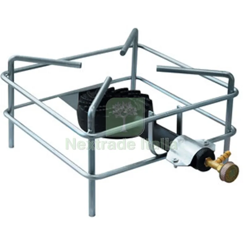 FORNELLONE A GAS FOX 30X30 CM CROMATO — Maschi e filettatura manuale — rif. FERX.510000