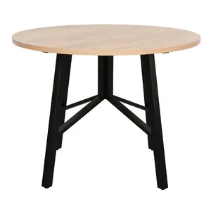 C Tavolo Tondo Rovere NAT/Nero Round Frame 100 — rif. FERX.513715