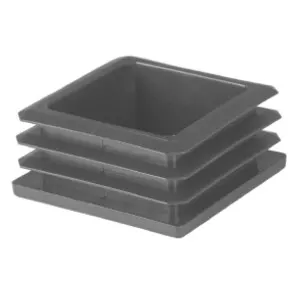 50PZ Puntale Alettato Quadrato 60X60 MM Plast Nero — rif. FERX.515978
