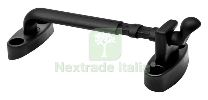 10PZ FERMAIMPOSTE "BRUCO" PLASTICA NERA — Ferramenta porte e finestre — rif. FERX.55836